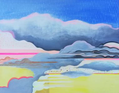 &#039;The sky is a nomansland&#039; Eveline Smit schilderij