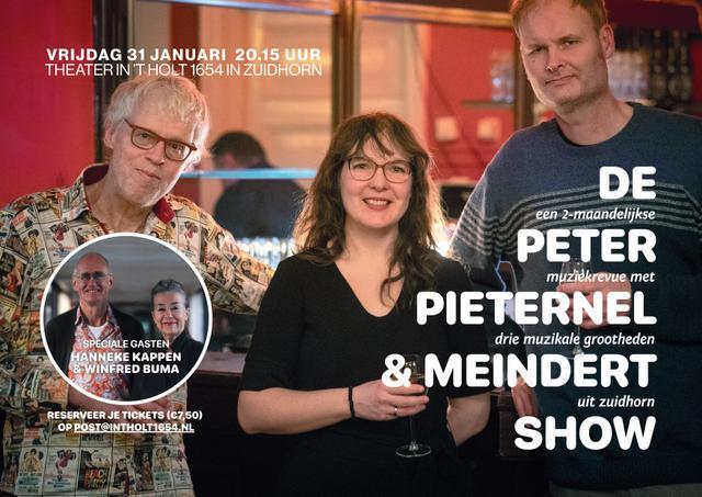 Peter, pieternel en meindert show 31 jan, hanneke kappen