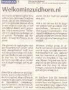 Welkominzuidhornindepers 2005 dagbladnovember