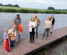 Ingebruikname steiger bij ezinge geertje d-j en leden dorpsverenigingen 1juli21