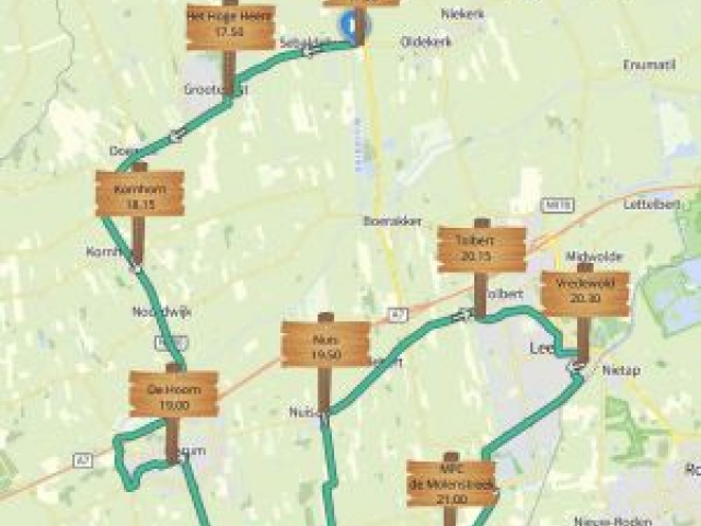 Verlichte tekkertoertocht