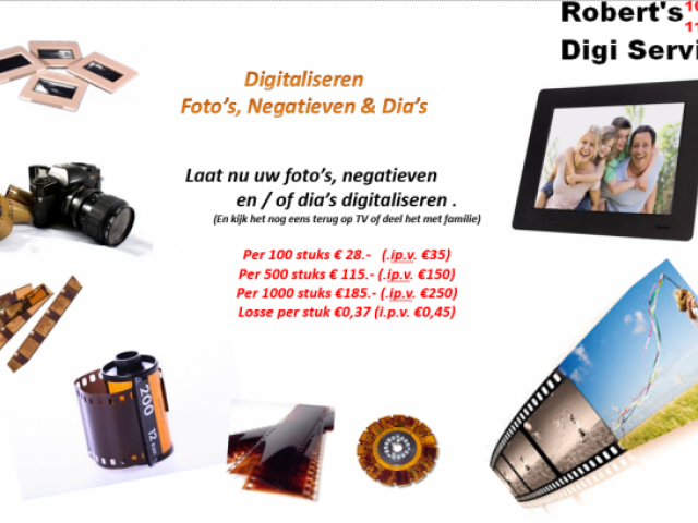 Digitaliseren van Foto’s, Negatieven & Dia’s