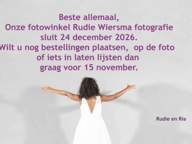 Wilt u nog op de foto bij Rudie Wiersma? Dat kan nog vóór 15 november