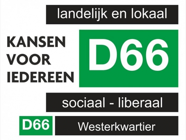 Reclamedoek d66-westerkwartier