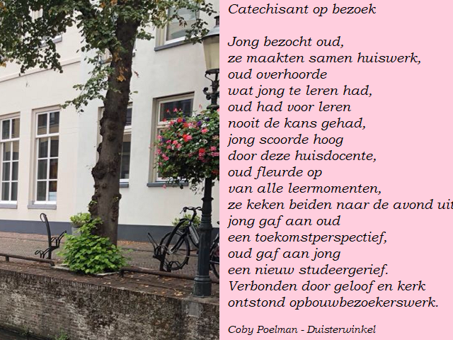 Catechisant op bezoek stad